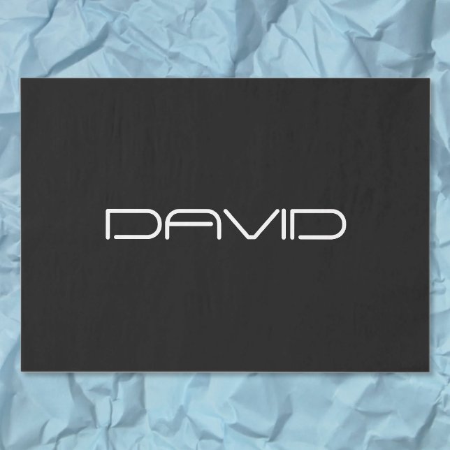 Papel De Seda Seu nome | Legal Texto Personalizável Estilizado (Criador carregado)