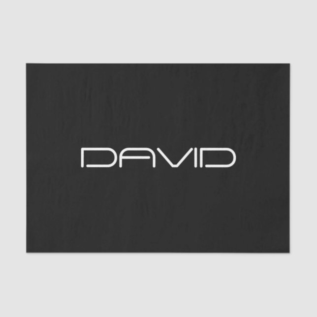 Papel De Seda Seu nome | Legal Texto Personalizável Estilizado (Frente )