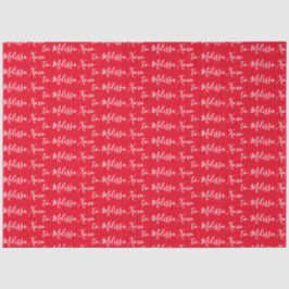 Papel De Seda Seu Nome Vermelho