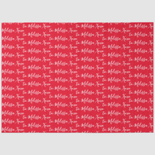 Papel De Seda Seu Nome Vermelho