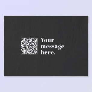 Papel De Seda Seu próprio código QR carregado e texto retrô edit