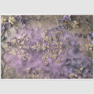 Papel De Seda Shabby Chic, Floral & Demask Mídia Mista Digital