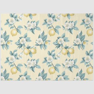 Papel De Seda Shabby Chic Limão Série Floral Design #10