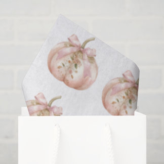 Papel De Seda Shabby Chic Rosa Floral Abóbora Coquette Outono