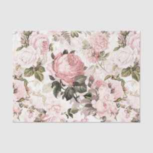 Papel De Seda Shabby Chic Série Rosa Design 9