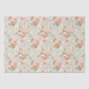 Papel De Seda Shabby Chic Vintage Floral Rosas Pink Victorian