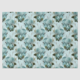 Papel De Seda Shabby Floral Aqua Series Design 7