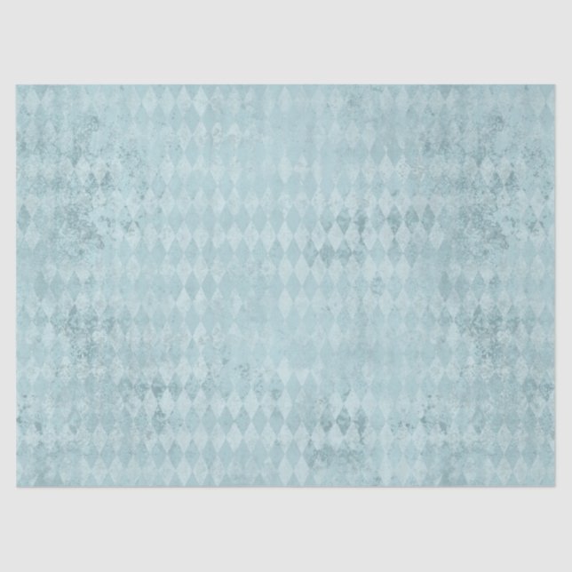 Papel De Seda Shabby Floral Aqua Series Design 8 (Frente )