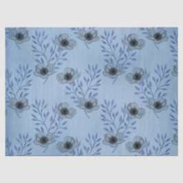 Papel De Seda Shabby Floral Blue Series Design 3