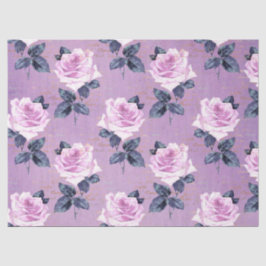 Papel De Seda Shabby Floral Purple Series Design 3