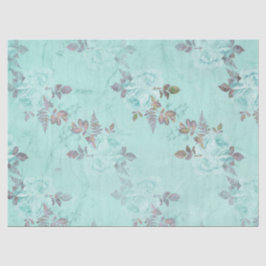 Papel De Seda Shabby Floral Turquoise Series Design 5