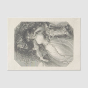 Papel De Seda Shakespeare de Titania Branca e Preta para a Desmo