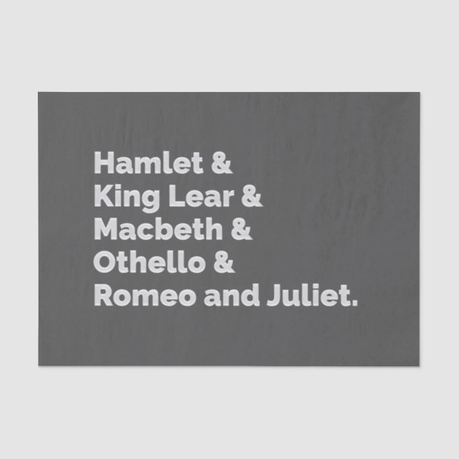 Papel De Seda Shakespeare Plays I (Frente )