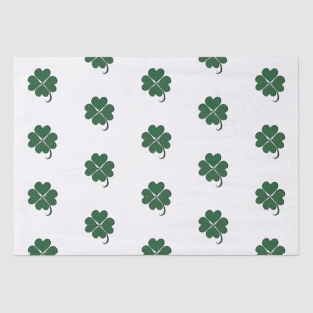 Papel De Seda Shamrock Irlandês Folver (Frente )