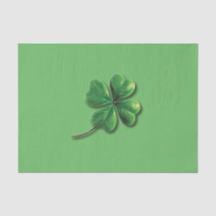 Papel De Seda Shamrock Irlandês Verde Moderno