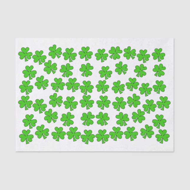 Papel De Seda Shamrocks Irlandês (Frente )