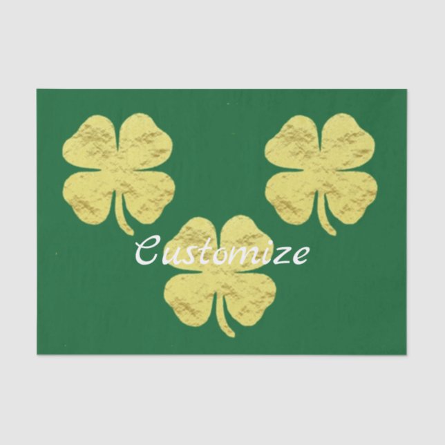 Papel De Seda Shamrocks ouro Thunder_Cove (Frente )