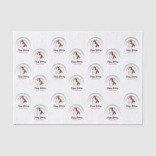 Papel De Seda Sheltie Dog Rainbow Birthday