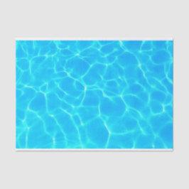 Papel De Seda Shimmering Blue Piscina Water Refletions Foto