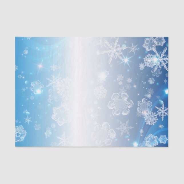 Papel De Seda ShinBlue Winter Wonderland Crystal Snowflakes (Frente )