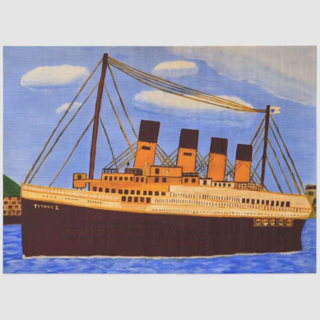 Papel De Seda Ship Titanic Tissue paper  (Frente )