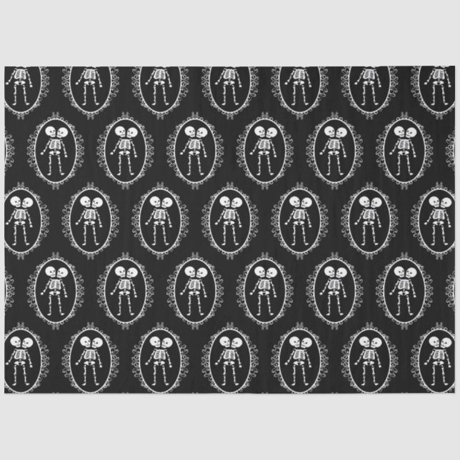 Papel De Seda Siamese Twins Skeleton (Frente )