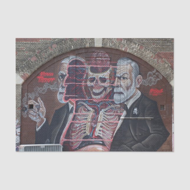 Papel De Seda Sigmund Freud Street Art (Frente )