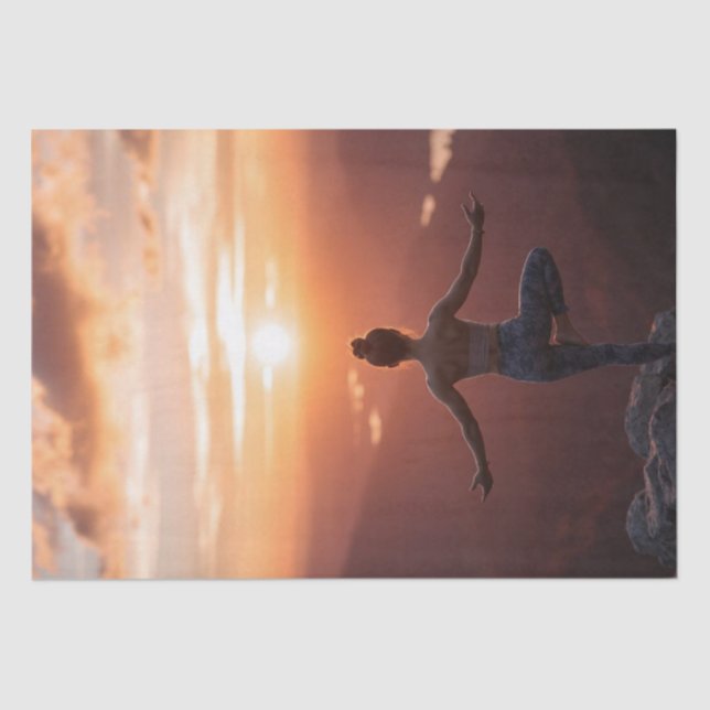 Papel De Seda "Silêncio a mente e a alma falarão" (Frente )