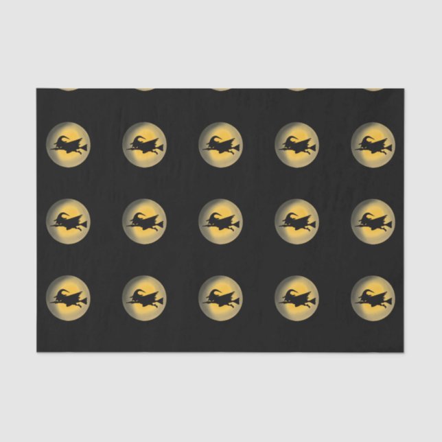 Papel De Seda Silhouette de Bruxa Malvada Voadora (Frente )