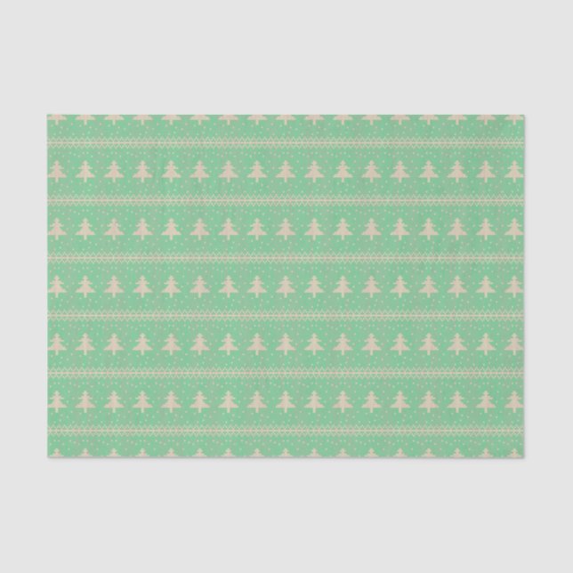 Papel De Seda Silhouette Holiday Treine Mint Green (Frente )