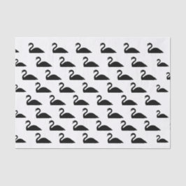 Papel De Seda Silhouette Swan Preto |