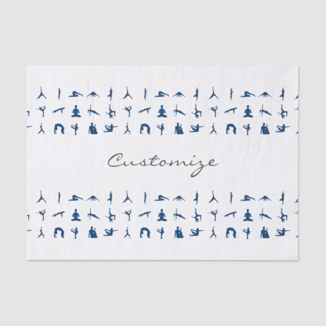 Papel De Seda Silhouette Yoga Poses Thunder_Cove (Frente )