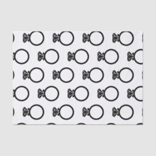 Papel De Seda SIlhouettes de Anel Diamante Moderno