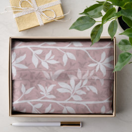Papel De Seda Silhueta Botânica Moderna Forest Breeze Rosa