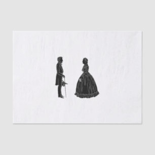 Papel De Seda silhueta de abraham lincoln mary todd lincoln