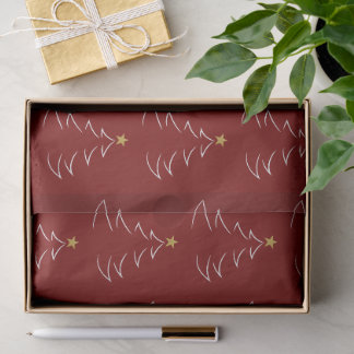 Papel De Seda Silhueta de Árvore de Natal