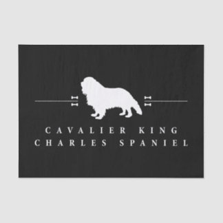 Papel De Seda Silhueta descuidado -2- do Spaniel de rei Charles