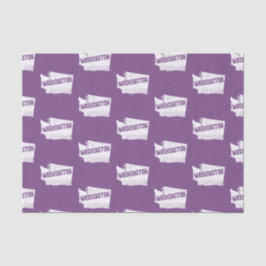 Papel De Seda Silhueta Home do mapa do vintage de Washington no