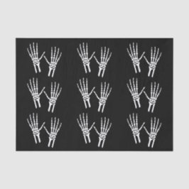Papel De Seda Silhuetas de Mão de Esqueleto em Preto no Hallowee