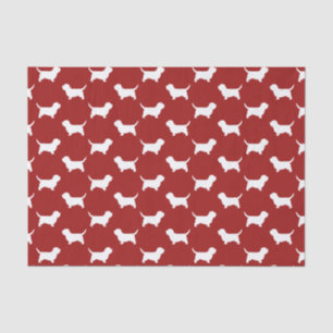 Papel De Seda Silhuetas de Petit Basset Griffon Vendeen PBGV Ver