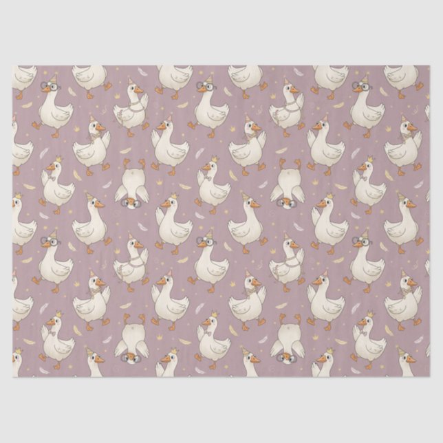 Papel De Seda Silly Goose Party – Quirky Birthday Design (Frente )