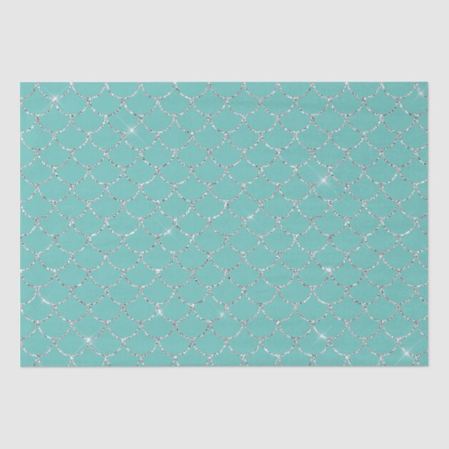 Papel De Seda Silver Mint Mermaid (Frente )