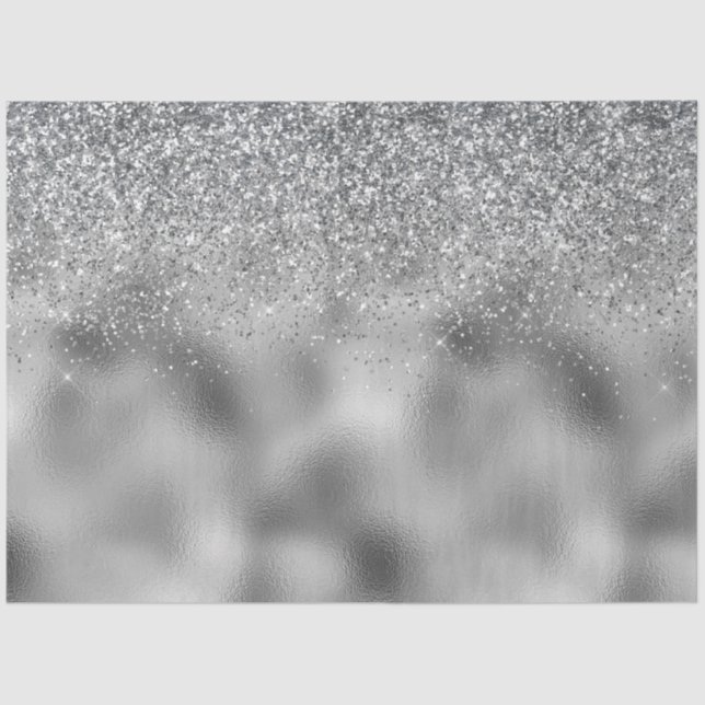 Papel De Seda Silver Sparkle Glam (Frente )