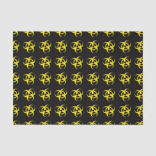 Papel De Seda Símbolo amarelo do Biohazard