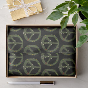 Papel De Seda Símbolo da PAZ Flores de Grama Real Sinal Hippie d