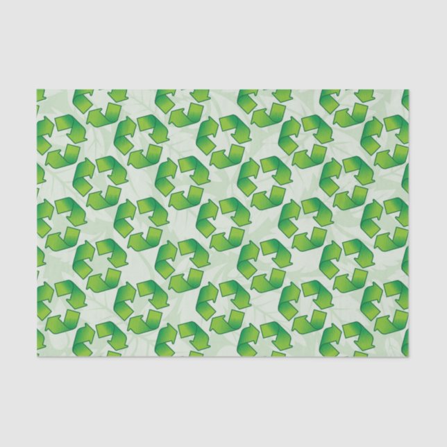 Papel De Seda Símbolo do reciclagem (Frente )