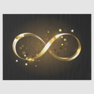 Papel De Seda Símbolo Infinity do ouro