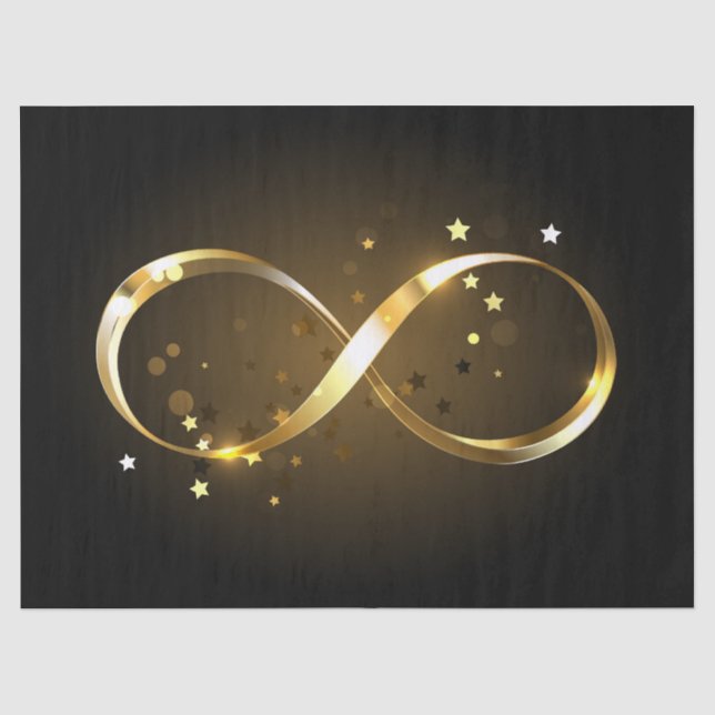 Papel De Seda Símbolo Infinity do ouro (Frente )