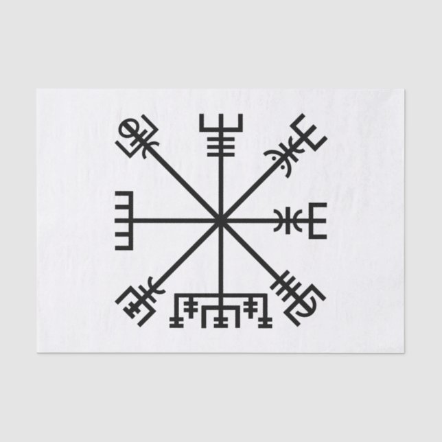 Papel De Seda Símbolo Viking Vegvisir (Frente )