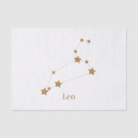 Símbolo Zodiac Moderno Dourado Leo | Elemento Fogo
